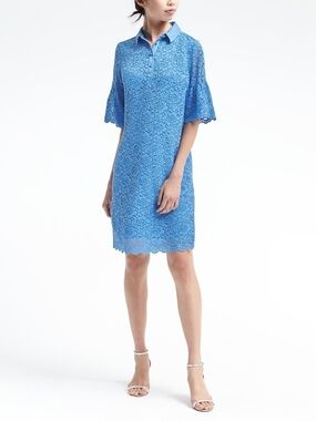 Banana Republic Flutter Sleeve Lace Polo Dress